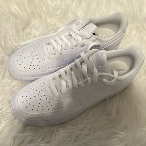 Nike court white womens sneakers